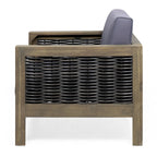 Fauteuils club d'extérieur en bois d'acacia, lot de 2