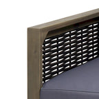 Fauteuils club d'extérieur en bois d'acacia, lot de 2