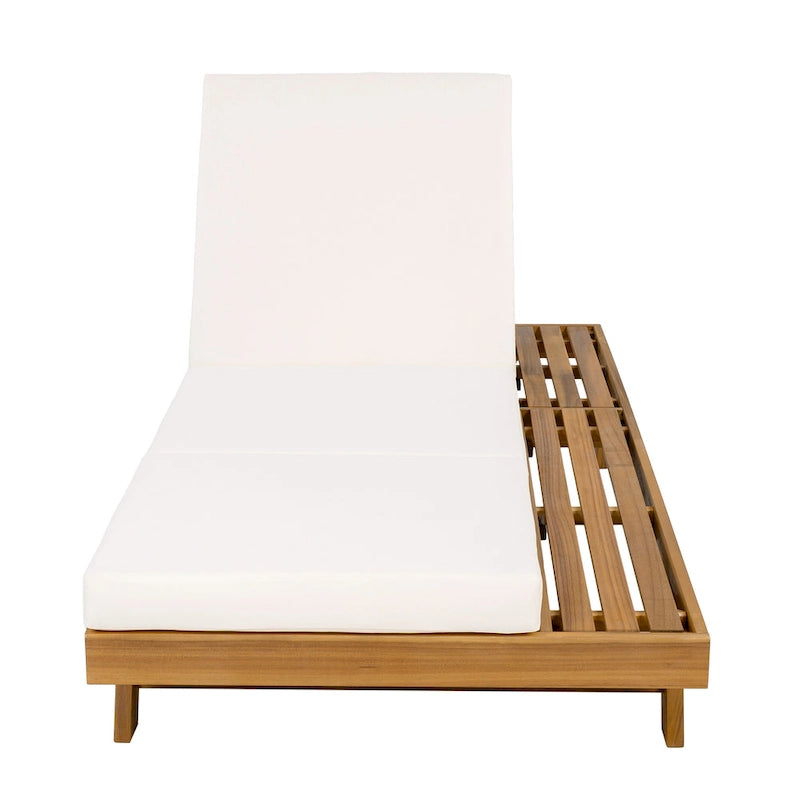 Ensemble de 2 chaises longues d'extérieur Michael en acacia de Christopher Knight Home