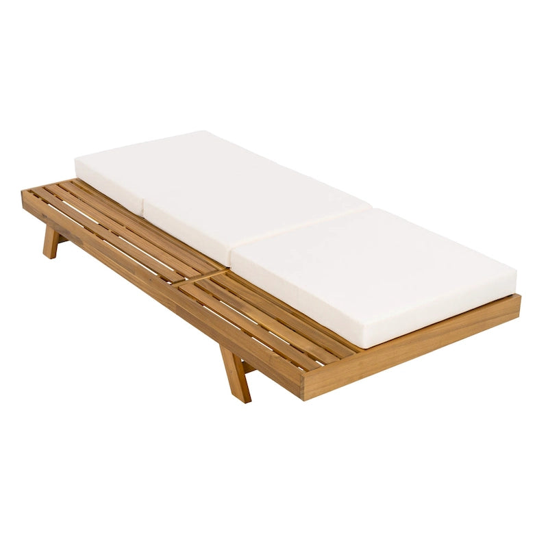 Ensemble de 2 chaises longues d'extérieur Michael en acacia de Christopher Knight Home