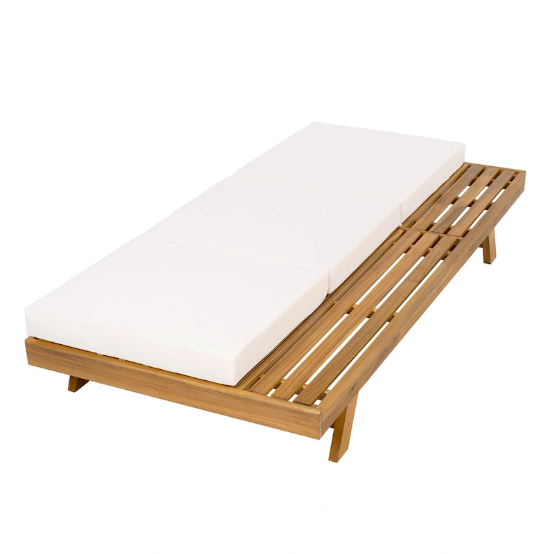 Ensemble de 2 chaises longues d'extérieur Michael en acacia de Christopher Knight Home