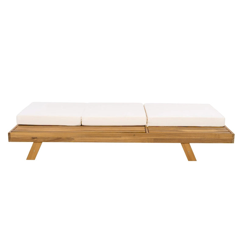 Ensemble de 2 chaises longues d'extérieur Michael en acacia de Christopher Knight Home