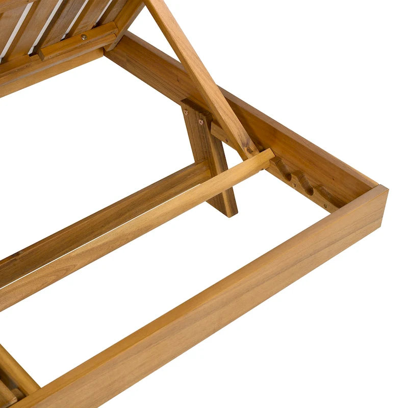 Ensemble de 2 chaises longues d'extérieur Michael en acacia de Christopher Knight Home