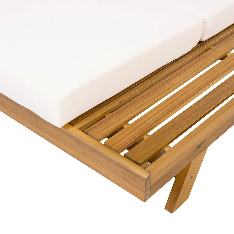 Ensemble de 2 chaises longues d'extérieur Michael en acacia de Christopher Knight Home