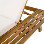 Ensemble de 2 chaises longues d'extérieur Michael en acacia de Christopher Knight Home