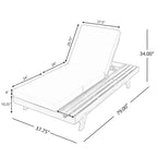 Ensemble de 2 chaises longues d'extérieur Michael en acacia de Christopher Knight Home