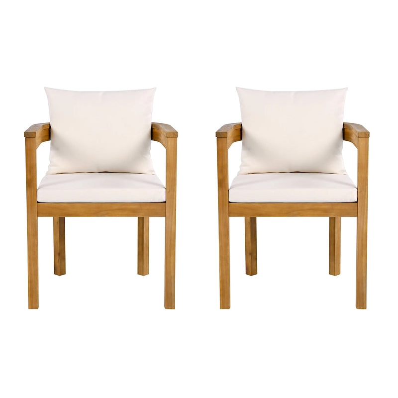 Christopher Knight Home - Chaises d'extérieur Carl en bois d'acacia (lot de 2)