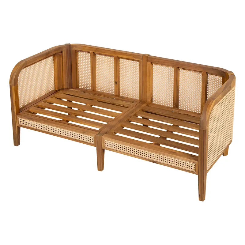 Christopher Knight Home - Ensemble de conversation extérieur Torres en bois d'acacia, 3 pièces avec coussins