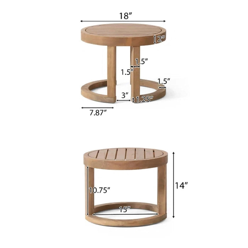 Ensemble de table et chaises de jardin, fauteuils en osier tressé avec coussins et table basse ronde, ensemble lounge d'extérieur 3 pièces