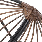 Fauteuil à bascule d'extérieur rembourré, fauteuil œuf surdimensionné en rotin pour patio