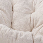 Fauteuil à bascule d'extérieur rembourré, fauteuil œuf surdimensionné en rotin pour patio