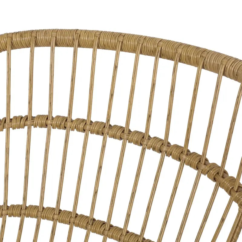 Ensemble de conversation 2 places en osier d'extérieur Lemere avec coussin par Christopher Knight Home