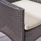 Ensemble de salle à manger d'extérieur Wyatt 7 pièces en bois d'acacia et osier par Christopher Knight Home