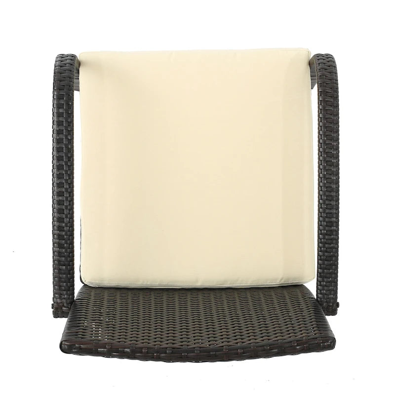 Ensemble de salle à manger extensible Elmar Outdoor 7 pièces en bois et osier par Christopher Knight Home