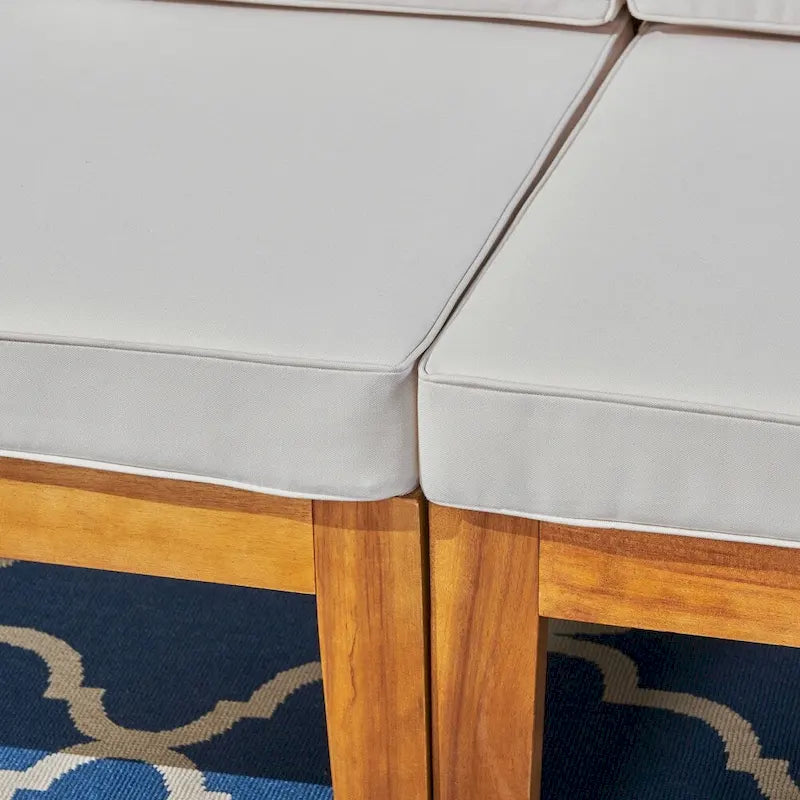 Ensemble canapé d'angle et table d'extérieur Grenada en acacia de Christopher Knight Home