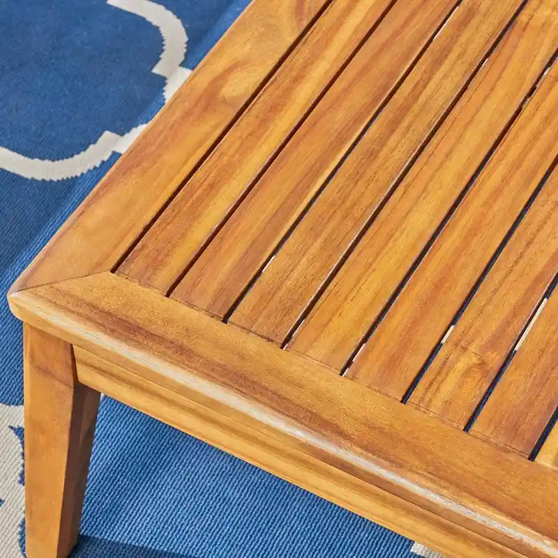 Ensemble canapé d'angle et table d'extérieur Grenada en acacia de Christopher Knight Home