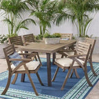 Della Acacia Wood 7-piece Dining Set by Christopher Knight Home