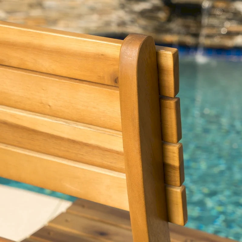 Ensemble bistro pliable 3 pièces en bois d'acacia Positano Outdoor de Christopher Knight Home