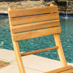 Ensemble bistro pliable 3 pièces en bois d'acacia Positano Outdoor de Christopher Knight Home