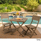 Ensemble bistro pliable 3 pièces en bois d'acacia Positano Outdoor de Christopher Knight Home