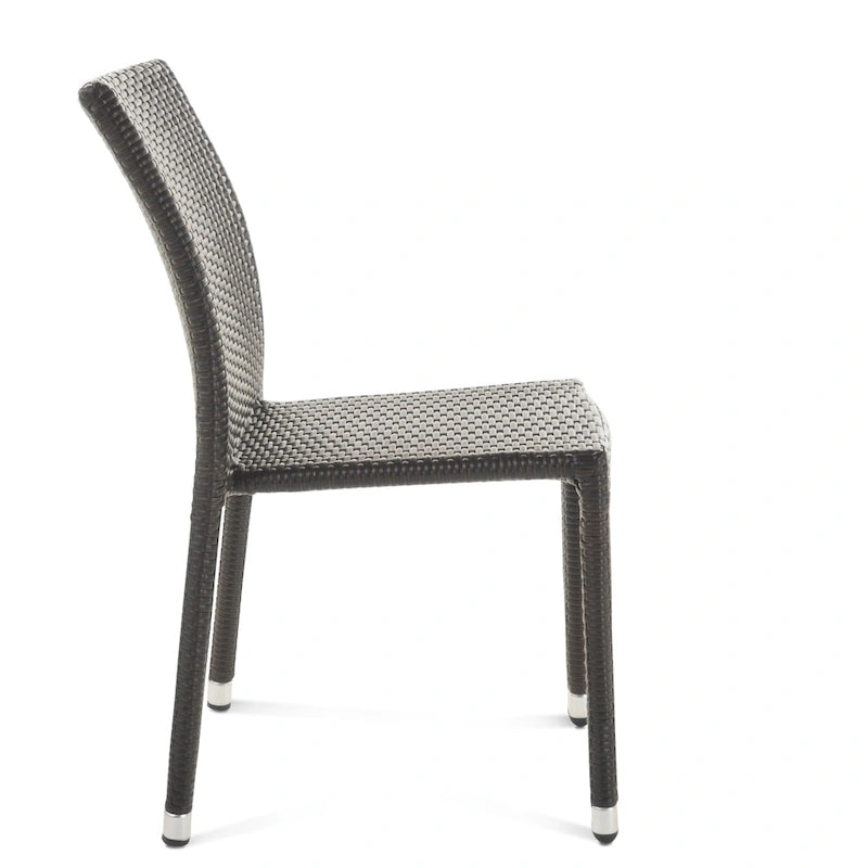 Chaises de salle à manger empilables en aluminium et osier d'extérieur Dover (lot de 2) par Christopher Knight Home