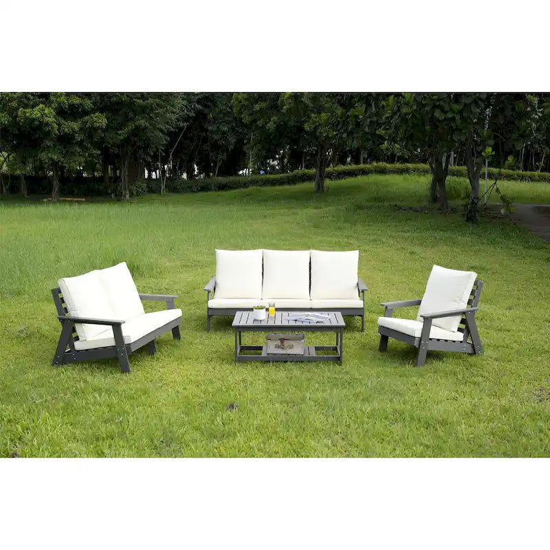 Canapé d'extérieur avec coussins