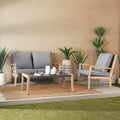 Dark Grey Wood Contemporary Outdoor Sofa or Chair