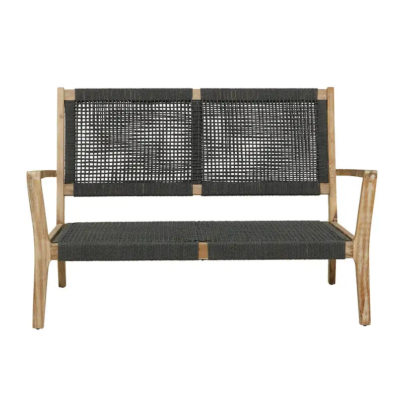 Canapé ou chaise d'extérieur contemporaine en bois gris foncé