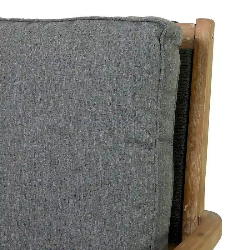 Canapé ou chaise d'extérieur contemporaine en bois gris foncé