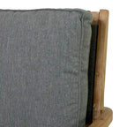 Canapé ou chaise d'extérieur contemporaine en bois gris foncé