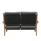 Canapé ou chaise d'extérieur contemporaine en bois gris foncé