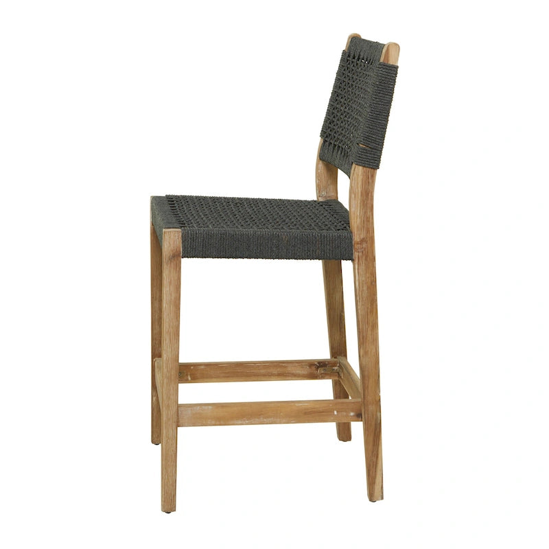 Canapé ou chaise d'extérieur contemporaine en bois gris foncé