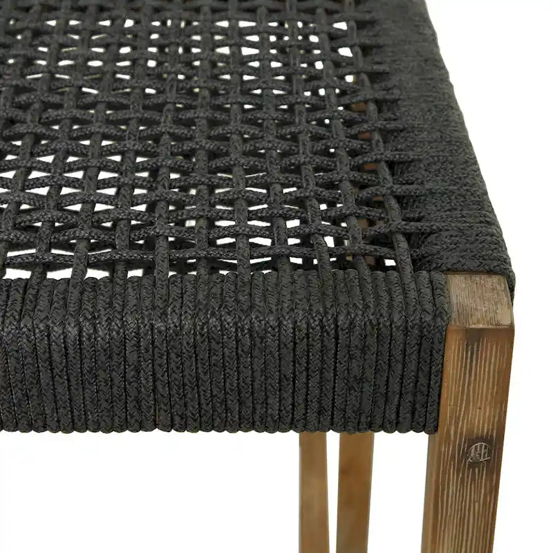 Canapé ou chaise d'extérieur contemporaine en bois gris foncé