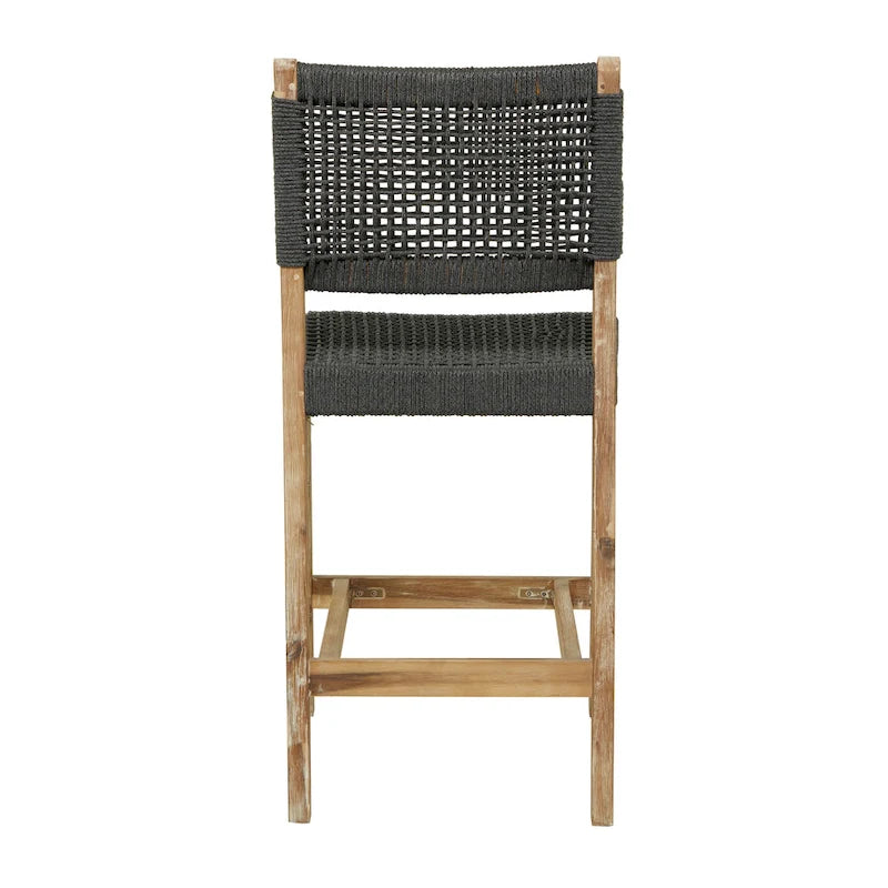 Canapé ou chaise d'extérieur contemporaine en bois gris foncé