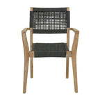 Canapé ou chaise d'extérieur contemporaine en bois gris foncé