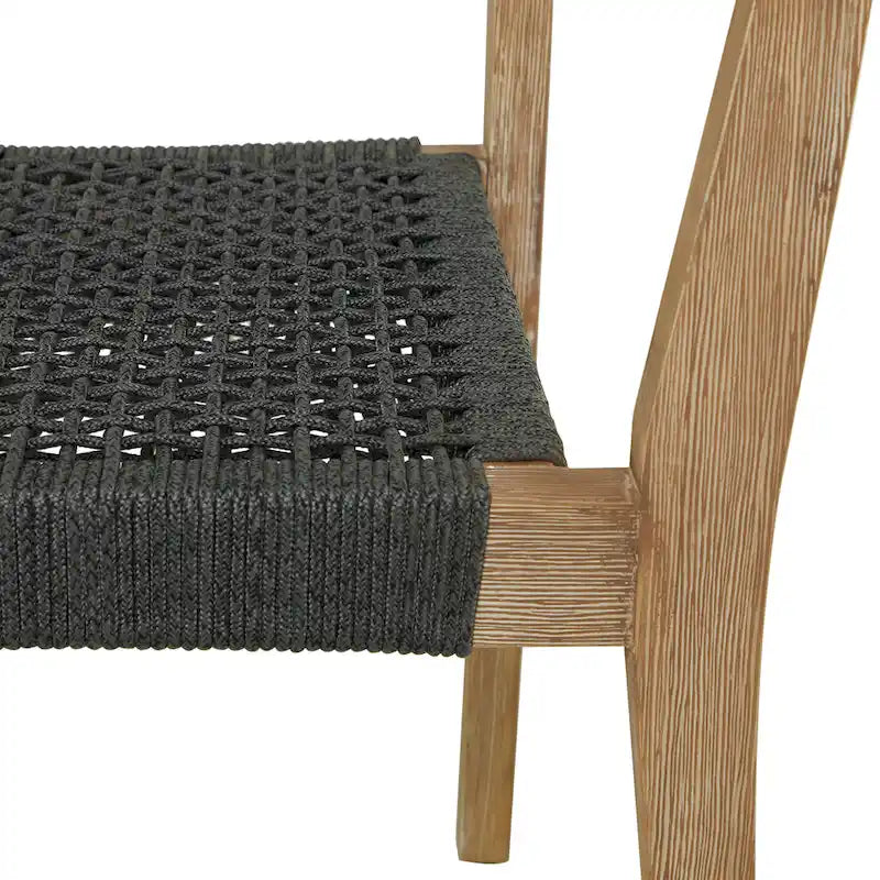 Canapé ou chaise d'extérieur contemporaine en bois gris foncé