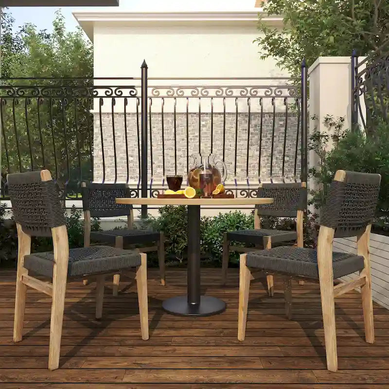 Canapé ou chaise d'extérieur contemporaine en bois gris foncé