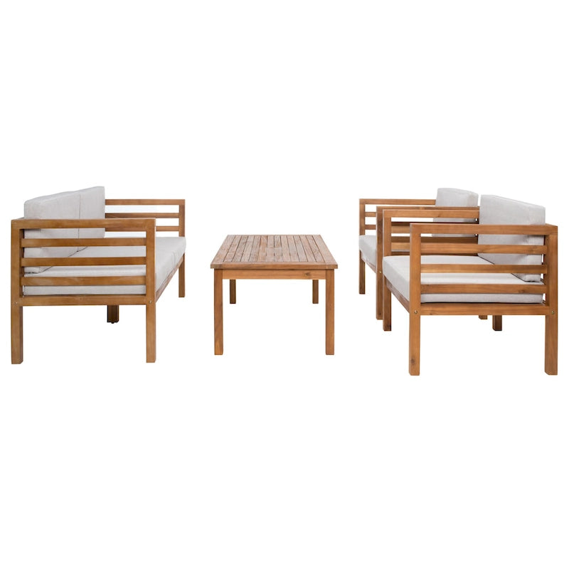 Ensemble de jardin Samira 4 pièces SAFAVIEH Outdoor - 66 cm (L) x 66 cm (P) x 124 cm (H)