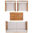 Ensemble de jardin Samira 4 pièces SAFAVIEH Outdoor - 66 cm (L) x 66 cm (P) x 124 cm (H)