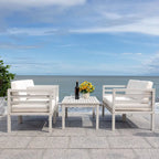 Ensemble de jardin Samira 4 pièces SAFAVIEH Outdoor - 66 cm (L) x 66 cm (P) x 124 cm (H)