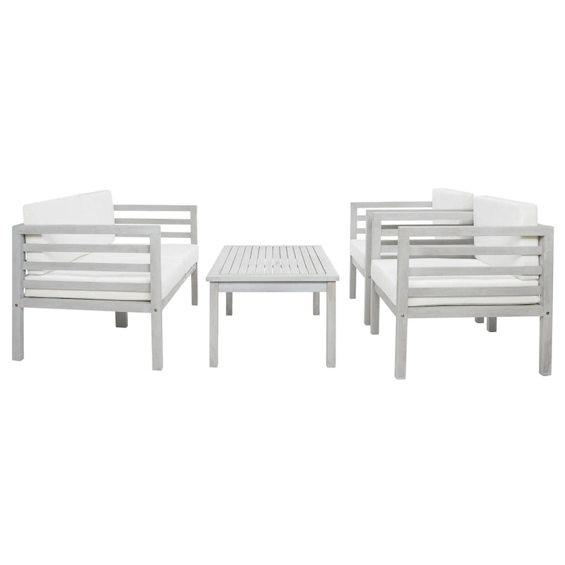 Ensemble de jardin Samira 4 pièces SAFAVIEH Outdoor - 66 cm (L) x 66 cm (P) x 124 cm (H)