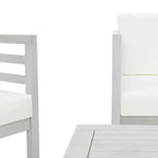 Ensemble de jardin Samira 4 pièces SAFAVIEH Outdoor - 66 cm (L) x 66 cm (P) x 124 cm (H)