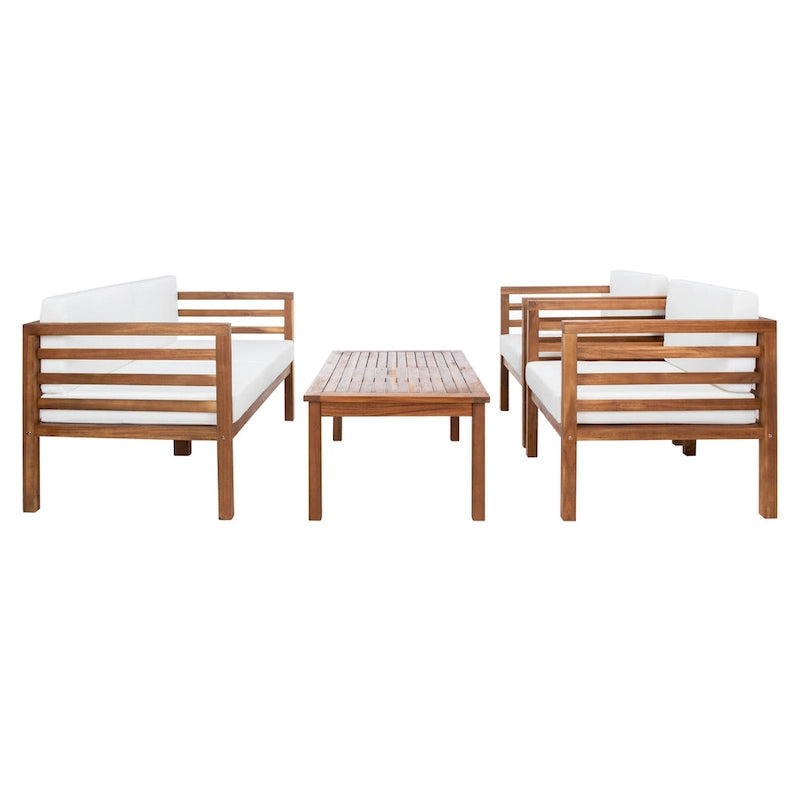 Ensemble de jardin Samira 4 pièces SAFAVIEH Outdoor - 66 cm (L) x 66 cm (P) x 124 cm (H)