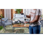 Ensemble de salon d'extérieur SAFAVIEH Astrit 4 pièces - 49 cm (L) x 28 cm (P) x 26 cm (H)