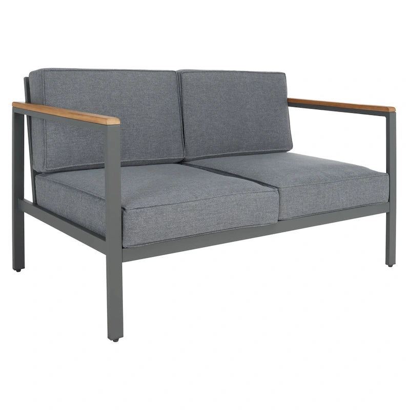 Ensemble de salon d'extérieur SAFAVIEH Astrit 4 pièces - 49 cm (L) x 28 cm (P) x 26 cm (H)