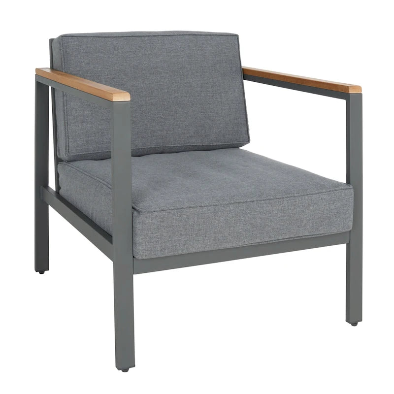 Ensemble de salon d'extérieur SAFAVIEH Astrit 4 pièces - 49 cm (L) x 28 cm (P) x 26 cm (H)