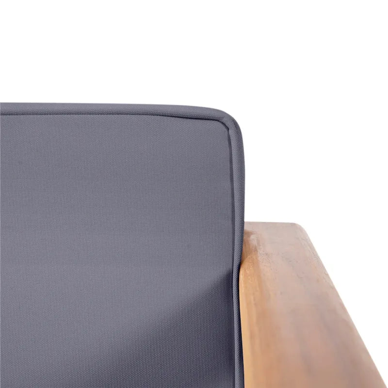 Fauteuil club d'extérieur Aston en bois d'acacia, style moderne du milieu du siècle (lot de 4), par Christopher Knight Home