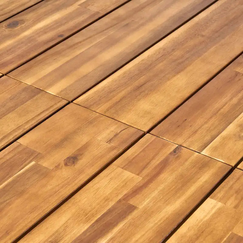 Ensemble de salle à manger d'extérieur Poppy en bois et résine, 7 pièces, par Christopher Knight Home