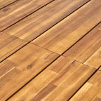 Ensemble de salle à manger d'extérieur Poppy en bois et résine, 7 pièces, par Christopher Knight Home