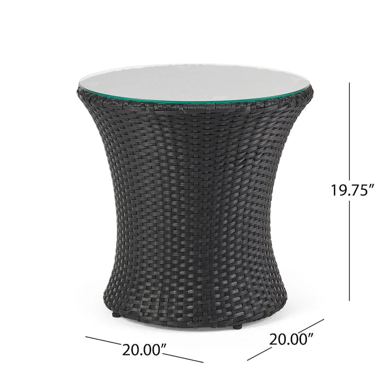 Ensemble de conversation en osier 3 pièces Kono par Christopher Knight Home